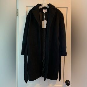 Selkie Caviar Wool Trench Coat XS